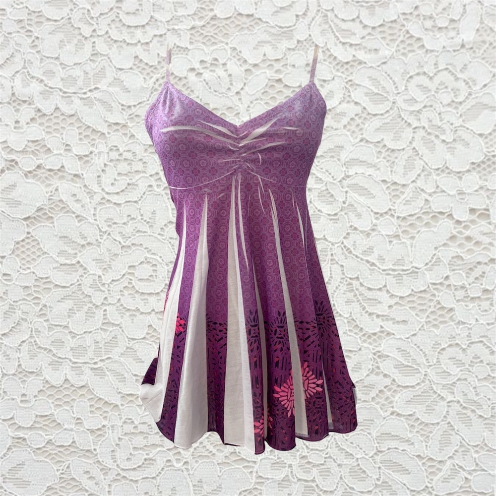 vintage mudd purple fairy babydoll tank top